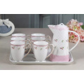 Porcelain Ceramic Tea Cup Set Kitchen Playset